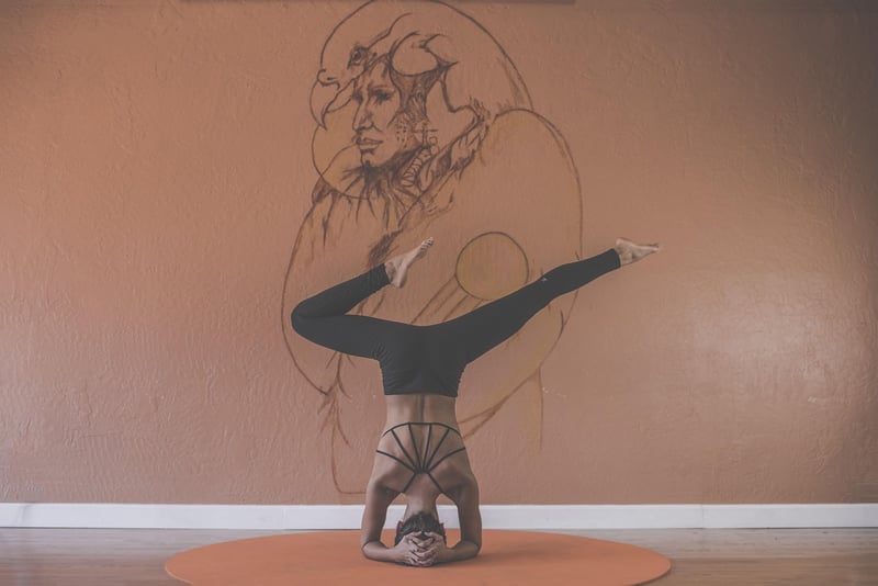 Woman practicing yoga and meditation